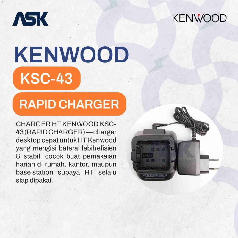 KENWOOD Charger HT KSC-43 Rapid Charger KSC 43 KSC43