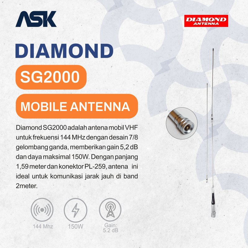 Antena SG2000 DIAMOND / Mobile Antenna SG 2000