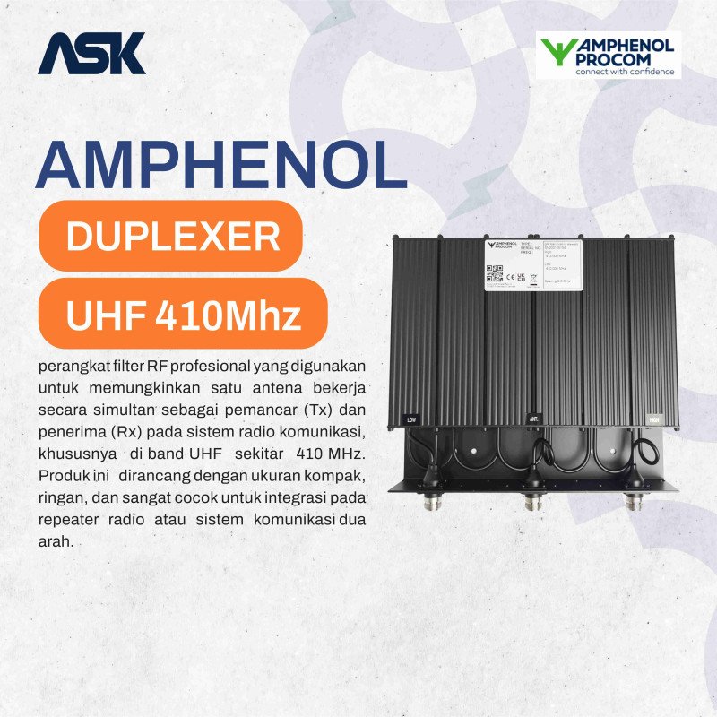Duplexer DPF 70/6-150 3/5 N AMPHENOL PROCOM UHF 410-413 MHz