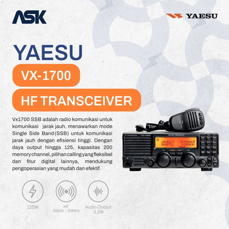 SSB YAESU - VX1700 | HF 30 kHz – 30 MHz