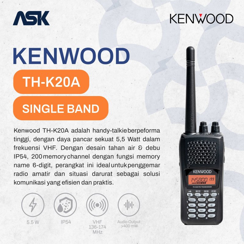 Handy Talky KENWOOD - TH-K40A |  UHF 400-470Mhz