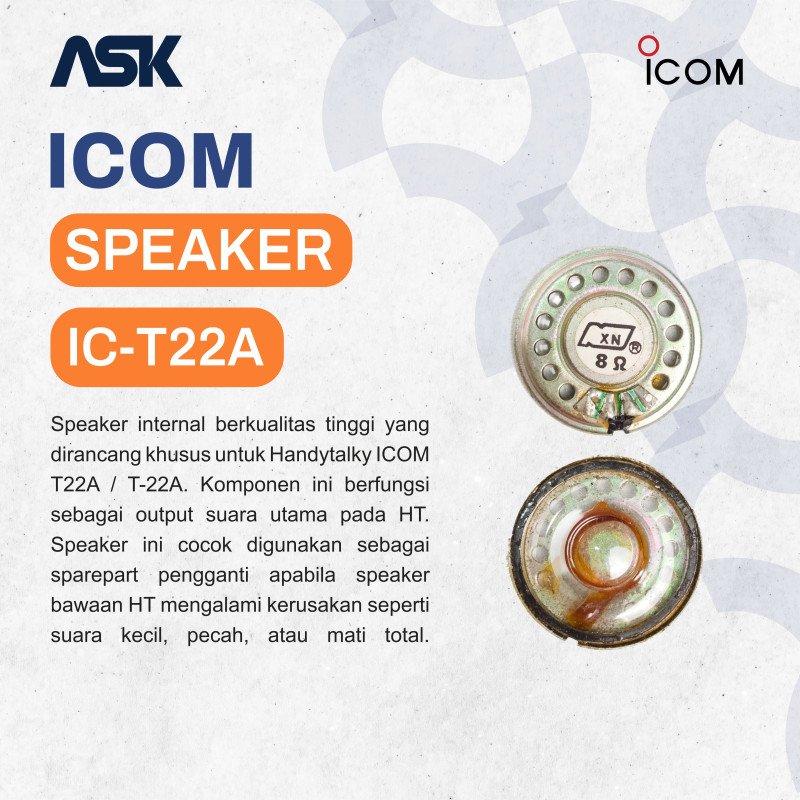 Speaker Internal Handy Talky IC-T22A ICOM / Int Spk HT IC T22A