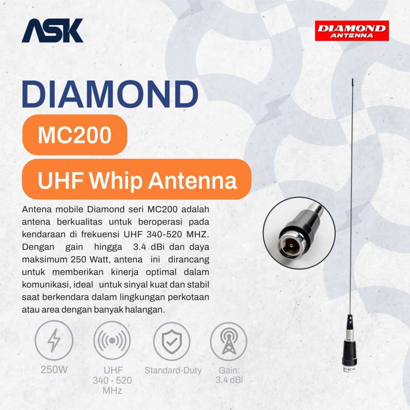 Antena MC200 / MC202 DIAMOND / Antenna MC 200