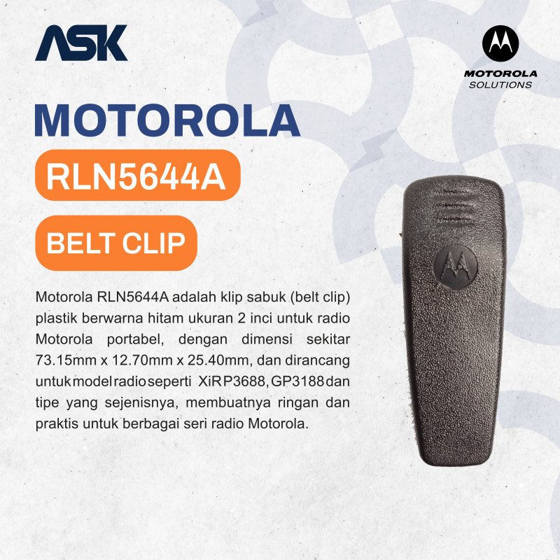 BeltClip Handy Talky RLN5644A MOTOROLA / Belt Klip HT RLN5644A MOTOROLA