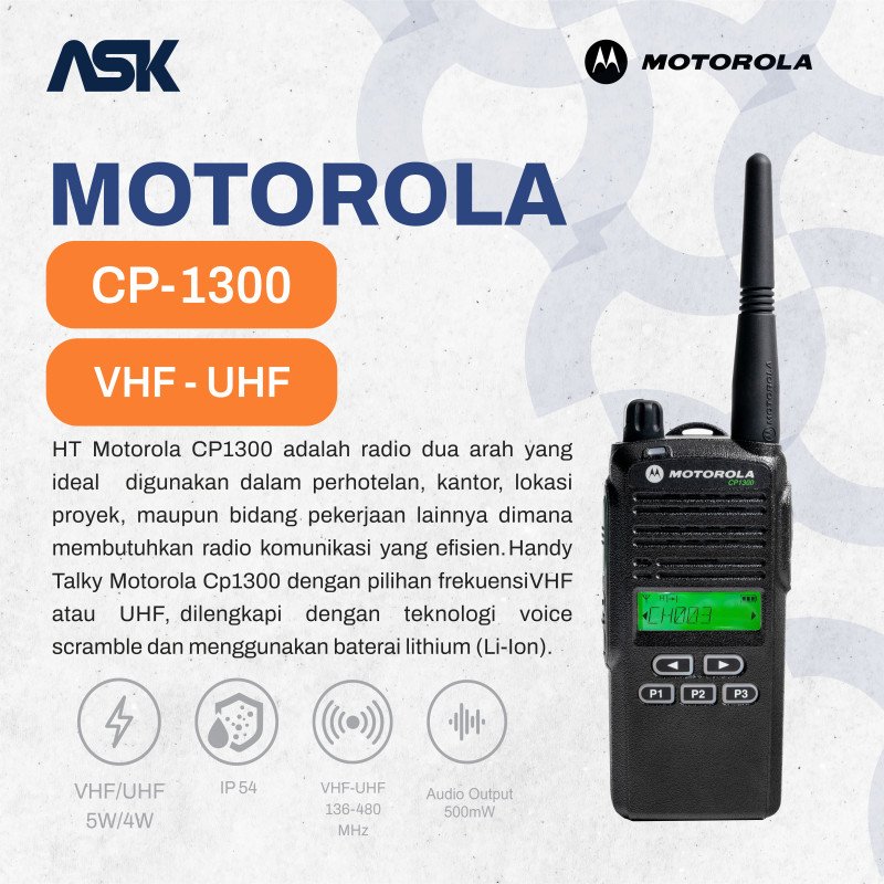 Handy Talky Motorola - CP1300 VHF/UHF