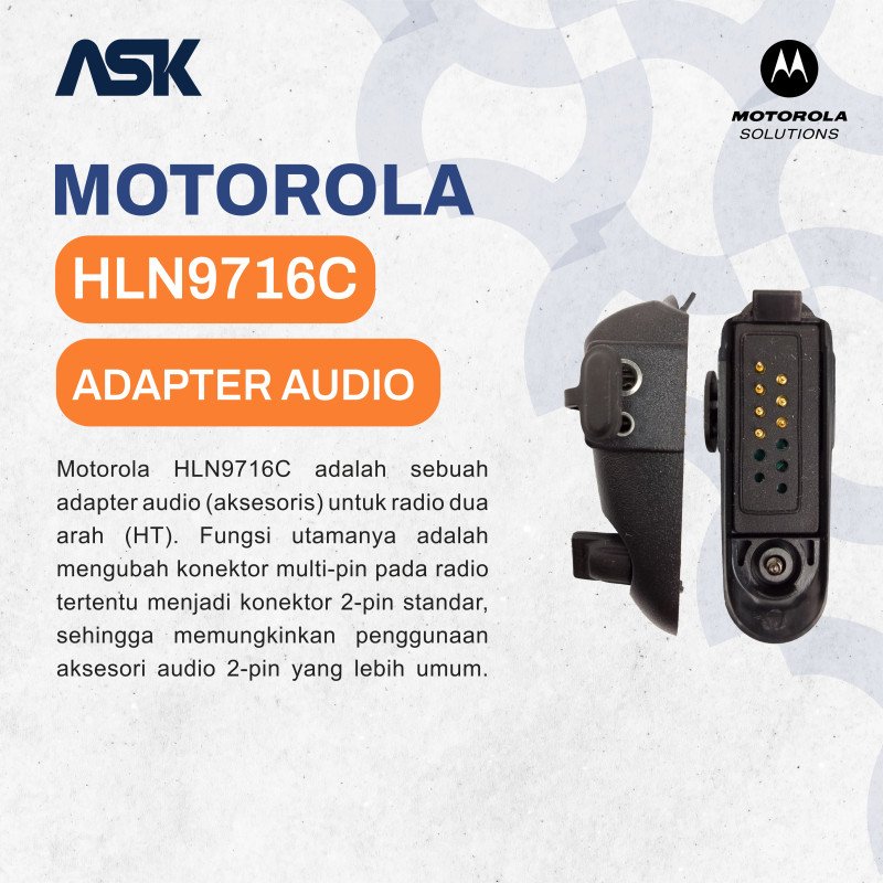 Motorola Adapter Audio GP328 HLN9716C / HLN 9716C