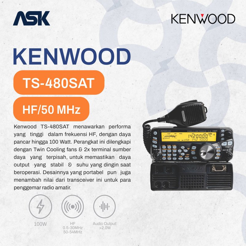 SSB KENWOOD - TS480 | 200 Watt | HF 0.5-30MHz, 50-54MHz