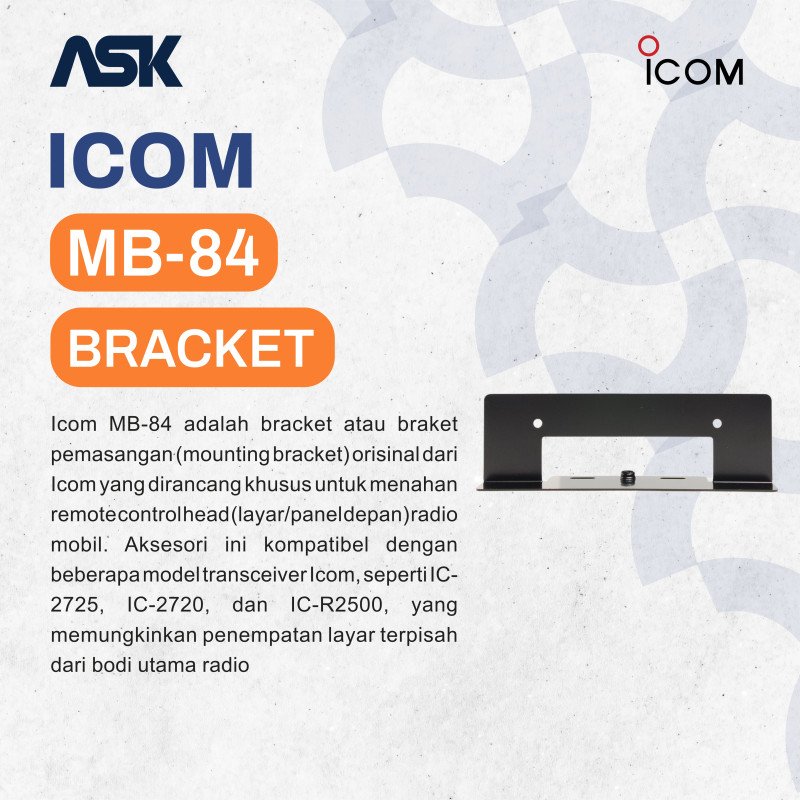 Bracket Radio Mobile MB-84 ICOM / Breket Radio Mobil MB84 ICOM