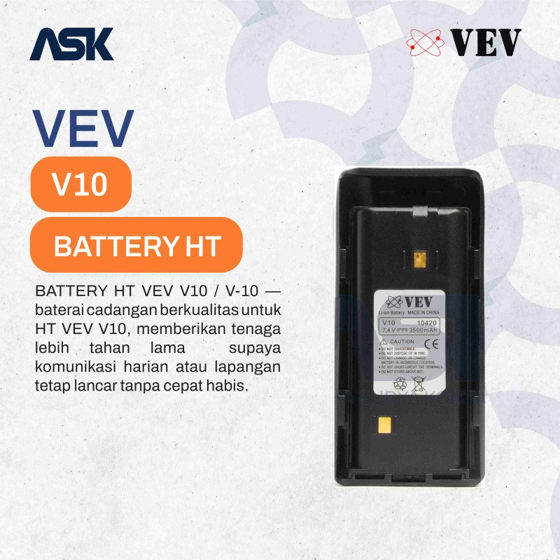 BATTERY VEV V10 / BATERAI HT V10 VEV