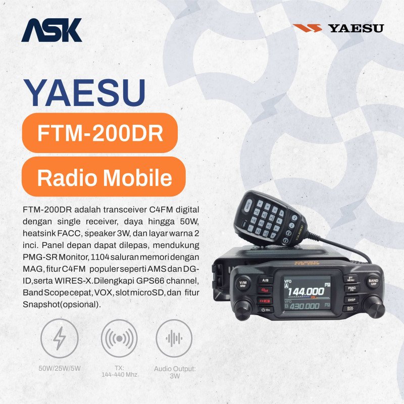 Radio Mobile FTM-200DR YAESU / Radio Mobile FTM 200DR