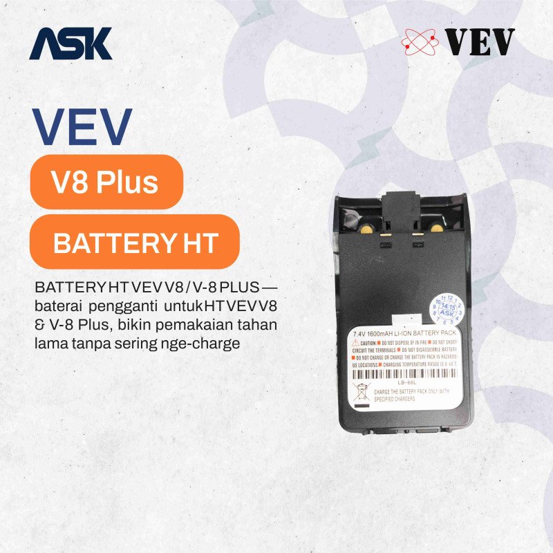 Baterai HT VEV V8 V-8 Plus Tipe Li-ion 7.4V 1600mAh Battery Pack LB-66L